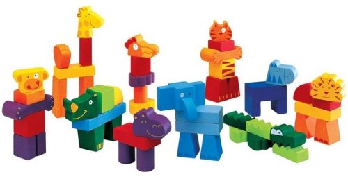 Creanimaux Wooden 52pc