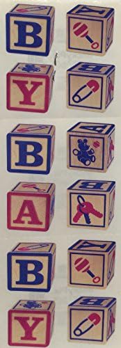 Baby ABC Blocks Stickers - 6 Sheets