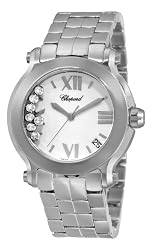 Chopard Women's 278477-3001 Happy Sport Round II Diamond White Dial Watch
