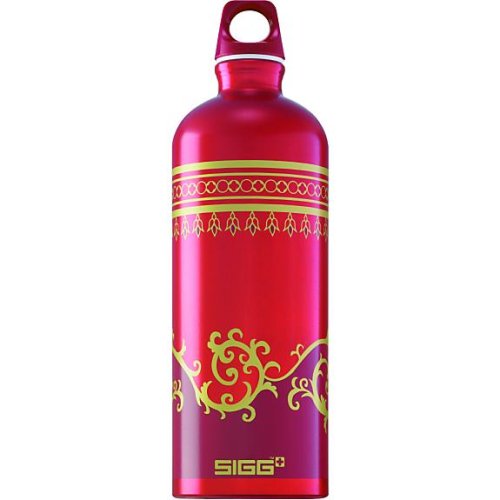 Sigg Eco Friendly Maharadsha Ruby Red Traveler Lifestyle 1.0L/33 oz Aluminum Reusable Loop Top Water Bottle