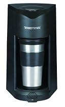Toastess TFC-25T Silhouette 800-Watt Personal-Size Coffeemaker with Stainless-Steel Travel Mug