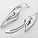 2x Chrome CNC Billet Spear Blade Long Stem 8mm 10mm Side Mirror For Cruiser Bike Softail Blackline