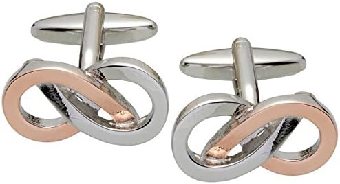 Silver/Rose Gold Infinity Cufflinks by Gaventa London