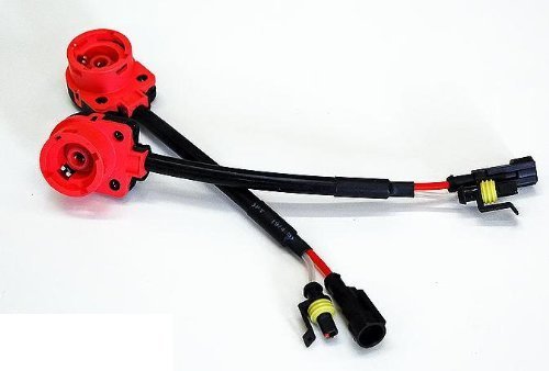 D2S-D2R to Pigtail (Positive and Ground) Prongs Replacement HID Wiring (Pack of 2)