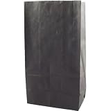 Bulk Solid Color Paper Sack Lunch Bags, Black, 5.3125 Wide x 10 High x 3.25 Deep, Case of 240 Lunch Sacks