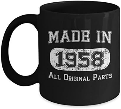 Perfect Birthday Gift Made 1958 All Original Parts Coffee Mugs Fun Christmas Gift for Mom and Dad - Cool Birthday Present Idea for Parents - Unique Cup for Men, Women, Him or Her From Son or Daughter