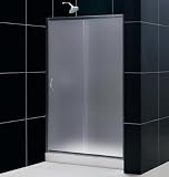 Dreamline SHDR-1048726-04-FR INFINITY Frosted Shower Door for 48 inch Opening, Brushed Nickel