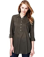Pure Cotton Dobby Pintuck Shirt