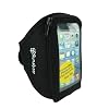 Runalyzer� [Noir, Taille M/L] - Petit brassard sport souple et l�ger avec fermeture �clair pour iPhone 5 et iPod touch 5G