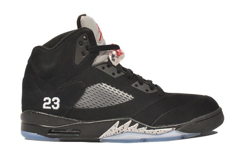 Nike Air Jordan 5 Retro Mens Basketball Shoes 2011 [136027-010] Black/Varsity Red-Metallic Silver Mens Shoes 136027-010