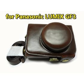 GUMP PU Leather Camera Case for Panasonic LUMIX GF3 GF-3 camera brown