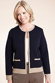 Classic Collection Colour Block Cardigan with Wool