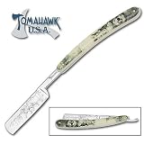 Tomahawk Folding Knife Wildlife Wolf Straight Razor