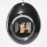 Electronics : Black Egg Shaped Digital Photo Frame Keyring 1.1" - Easter Gift