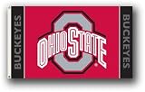Large House Flag Banner Ohio State University Buckeyes