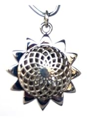 Sterling Sliver Sunflower Aroma Locket 20 mm with 10 refill pads