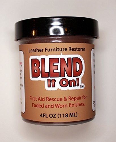 Furniture Blend It On Leather Refinish and Restorer 4 Oz Jar (Leather Repair) (Leather Restore) (Vinyl Repair) (Black)