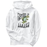 Hoodie Mens White  The fastest in Jamaica  Countries