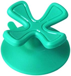 2Pcs Pack Strong Suction Cup Hook Holder,Removable Hook Sucker Hanger with Lucky Four-leaved Clover Shape to hold Towel/Coat/Robe/Key Ideal for Wall Window Bathroom Kitchen,Color-Turquoise