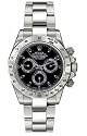 Rolex Mens Stainless Steel Daytona Black Dial