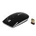 Tecknet 2.4g Slimline Cordless Black Optical Mouse - 2.4 Ghz
