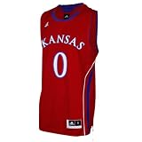 NCAA adidas Kansas Jayhawks #0 Replica Basketball Jersey - Red (X-Large)