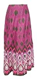 Ishya Womens Pink Tribal Print Summer Maxi Skirt – Size 10