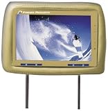 Power Acoustik Hd-95Bg Dual 9.5-Inch Pre-Installed Universal Headrests (Beige)