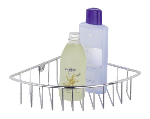Wenko 18514100 Eckablage Genola - zur Wandmontage, Chrom, 26 x 5.5 x 20 cm