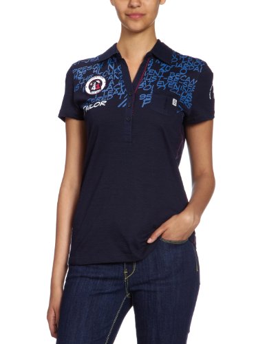 TOM TAILOR Polo Team Damen Poloshirt, 15121850073/polo team nice poloshirt, Gr. 38 (M), Bl Preisvergleich