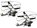 Combo of Two Black Ghost Mini Indoor R C Helicopters - Fly Together!