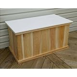 Buy 3' White Cedar Deck Box with White Waterproof Lid by Fifthroom Markets