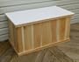 3' White Cedar Deck Box with White Waterproof Lid