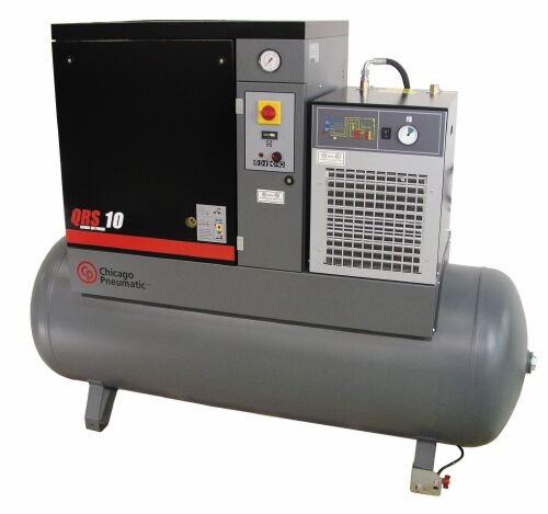 - Chicago Pneumatic Quiet Rotary Screw Air Compressor - 10 HP, 230 Volts, 3 Phase, Model# QRS10 HP 208/230/460V/3