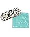 JAVOedge Black Leaves Pattern Fabric Clamshell Style Eyeglass Case with Bonus Mircofiber Glasses Cleaning Cloth