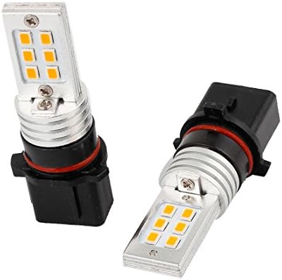 P13W 12 LED SMD Fog Light Lamp Bulb Amber 12W 2Pcs