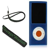 Courage*Wisdom Neckstrap + New Ipod Nano 4 Silicone Skin Case Cover (open Click Wheel) with Screen Protector for the New Apple iPod Nano Nano-Chromatic 4th Generation 8gb 16gb (Ipod Nano mp3 player not included), Blue1