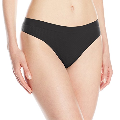 ExOfficio Women's Give-n-Go Sport Mesh Thong, Black, Medium