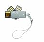 PNY Micro Swivel Attach� 4 GB USB 2.0 Flash Drive P-FDU4GBSV-EF/SIL (Silver)