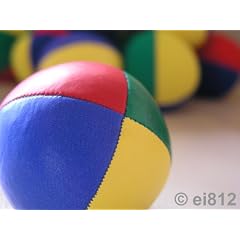 Jonglierball: HENRYS Beanbag Premium (Glattleder) 67 mm, vierfarbig (St�ckpreis)
