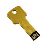 4GB Metal Key USB 2.0 Flash Drive Yellow