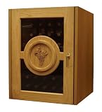 Vinotemp 114 Single Door 80 Bottle Wine Cooler - White Oak