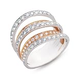 14K Two Tone Gold 1.52cttw Round Diamond Fashion Ring