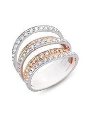 14K Two Tone Gold 1.52cttw Round Diamond Fashion Ring