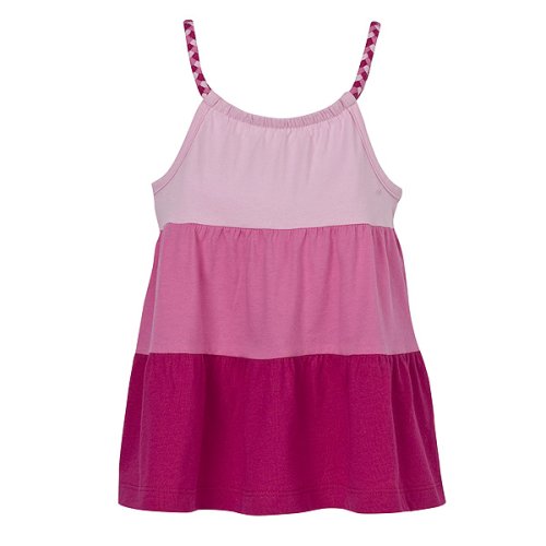Toddler Girls' Cherokee Colorblock Tiered Tank - Pink