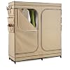 Honey-Can-Do WRD-01272 60-Inch Wide Double Door Deluxe Storage Closet, Tan
