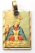 Blessed by Pope Benedetto XVI 14kt Overlay Medal of Virgen de la Altagracia Patrona Republica Dominicana, Rectangular