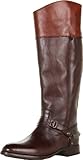 FRYE Women's Lindsay Spur Boot, Dark Brown Multi Smooth Full Grain, 8.5 M US