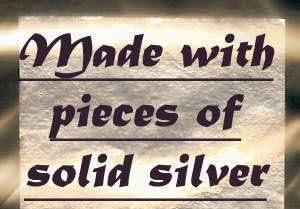 Silver Blue Orange Lampwork Czech Glass Handmade Beads Set Fine Silver Round Spotted 8mm 2pcs