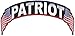 Patriot US Flag Rocker Patch - 12x2.5 inch. Embroidered Iron on Patch